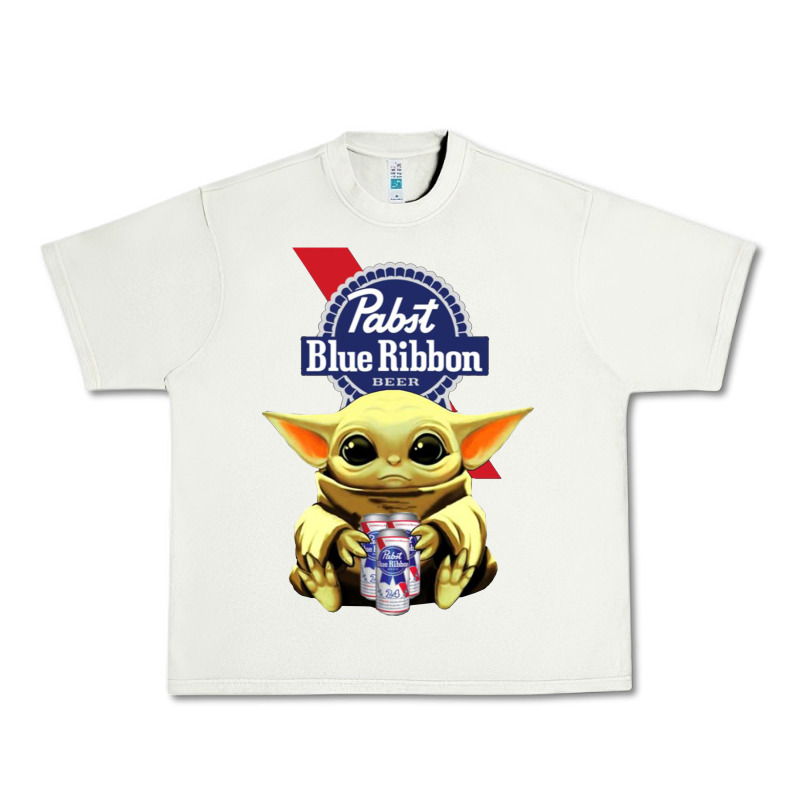 Baby Yoda Hugs Pabst Blue Ribbon Beer Urban Heavy Tee by artisFamous | Teevron