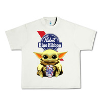 Pistachio Baby Yoda Hugs Pabst Blue Ribbon Beer Urban Heavy Tee - artisFamous