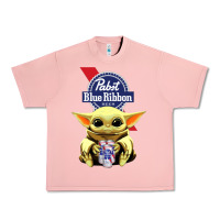 Salmon Baby Yoda Hugs Pabst Blue Ribbon Beer Urban Heavy Tee - artisFamous