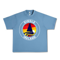 Pebble Blue dingle ireland vintage sailboat 70s retro sunset Urban Heavy Tee - artisFamous