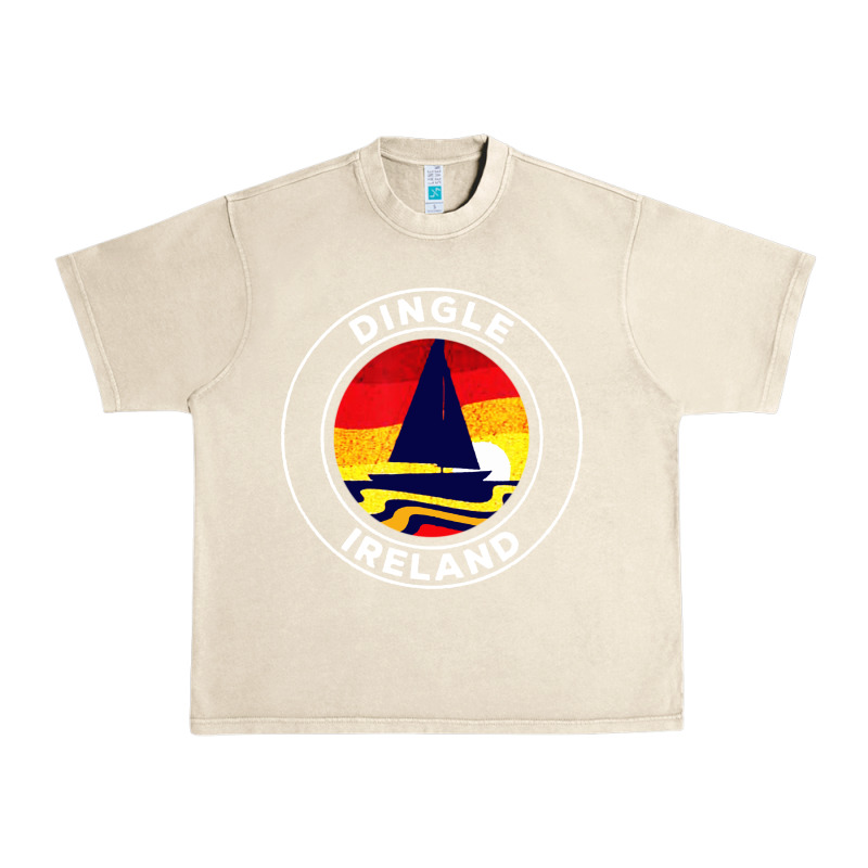Dingle Ireland Vintage Sailboat 70s Retro Sunset Urban Heavy Tee by artisFamous | Teevron