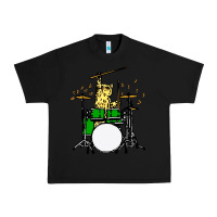 Black drummer cat music lover musician playing the drums Urban Heavy Tee - artisFamous