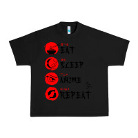 Black eat sleep anime repeat japanese Urban Heavy Tee - artisFamous