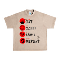 French Oak eat sleep anime repeat japanese Urban Heavy Tee - artisFamous