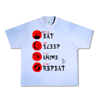 Grape Ice eat sleep anime repeat japanese Urban Heavy Tee - artisFamous