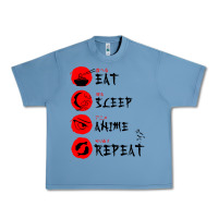 Pebble Blue eat sleep anime repeat japanese Urban Heavy Tee - artisFamous