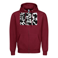 Burgundy distressed black glitter cowhide pattern Zipper Hoodie - RanaPortraitStore