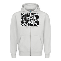 Dove Grey distressed black glitter cowhide pattern Zipper Hoodie - RanaPortraitStore