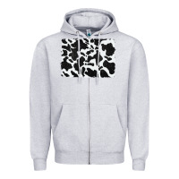 Heather Grey distressed black glitter cowhide pattern Zipper Hoodie - RanaPortraitStore