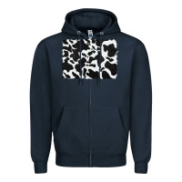 Navy distressed black glitter cowhide pattern Zipper Hoodie - RanaPortraitStore
