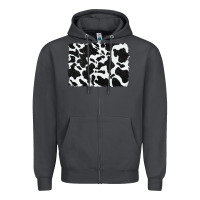 Smoke distressed black glitter cowhide pattern Zipper Hoodie - RanaPortraitStore