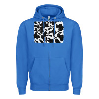 True Royal distressed black glitter cowhide pattern Zipper Hoodie - RanaPortraitStore