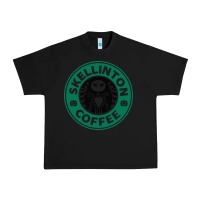 Black skeleton coffee halloween Urban Heavy Tee - artisFamous