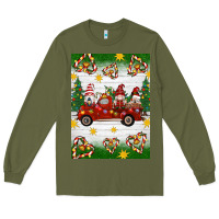 Army Green christmas gnomes truck Long Sleeve Tee - Artiststas