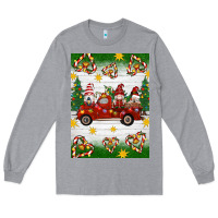 Heather Grey christmas gnomes truck Long Sleeve Tee - Artiststas