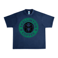 Navy skeleton coffee halloween Urban Heavy Tee - artisFamous