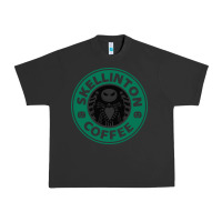Pigment Black skeleton coffee halloween Urban Heavy Tee - artisFamous