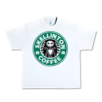 White skeleton coffee halloween Urban Heavy Tee - artisFamous