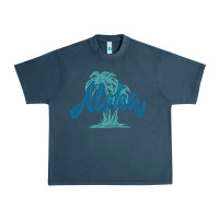 Midnight Navy hawaii aloha art Urban Heavy Tee - artisFamous