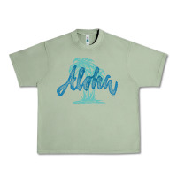 Oil Green hawaii aloha art Urban Heavy Tee - artisFamous