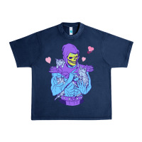 Navy skeletor's cat Urban Heavy Tee - artisFamous