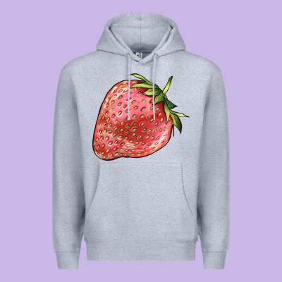 Strawberry Premium Hoodie Designed By Barkaloodesign