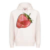 Pale Pink strawberry Premium Hoodie - BarkalooDesign