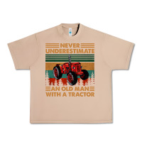 Burro never underestimate an old man with a tractor retro vintage Urban Heavy Tee - artisFamous