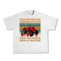 Lunar Rock never underestimate an old man with a tractor retro vintage Urban Heavy Tee - artisFamous