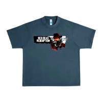 Midnight Navy red dead redemption Urban Heavy Tee - artisFamous