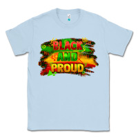 Dusty Blue black and proud Classic Tee - FaDigitalArtStudio