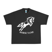 Personalised Horse Printed Equestrian Riding Cob Jumping Rider Horse Urban Heavy Tee | Teevron