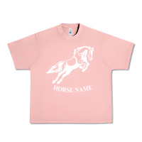 Salmon Personalised Horse Printed Equestrian Riding Cob Jumping Rider Horse Urban Heavy Tee - artisFamous