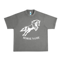 Tornado Personalised Horse Printed Equestrian Riding Cob Jumping Rider Horse Urban Heavy Tee - artisFamous