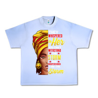 Grape Ice black history month shirt african woman afro i am the storm t shirt Urban Heavy Tee - artisFamous