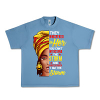 Pebble Blue black history month shirt african woman afro i am the storm t shirt Urban Heavy Tee - artisFamous
