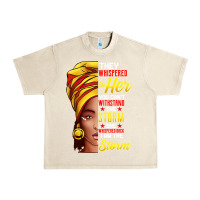 Sandshell black history month shirt african woman afro i am the storm t shirt Urban Heavy Tee - artisFamous