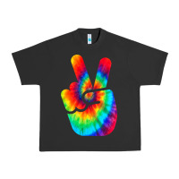 Pigment Black cool peace hand tie dye t shirt for boys and girls Urban Heavy Tee - artisFamous