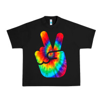 Black cool peace hand tie dye t shirt for boys and girls Urban Heavy Tee - artisFamous