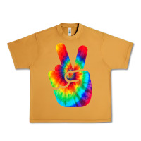 Peanut Butter cool peace hand tie dye t shirt for boys and girls Urban Heavy Tee - artisFamous
