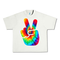 Pistachio cool peace hand tie dye t shirt for boys and girls Urban Heavy Tee - artisFamous