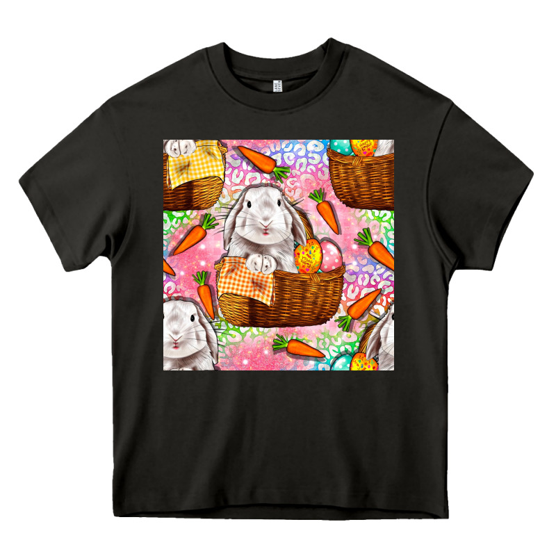 Easter Bunny With Hamper Seamless Pattern Heavy Core Tee by BundleAndBundleShop | Teevron