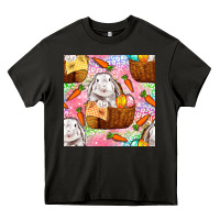 Asphalt Easter Bunny With Hamper Seamless Pattern Heavy Core Tee - BundleAndBundleShop