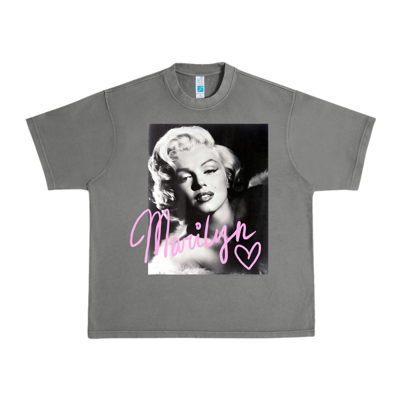 Monroe Black And White Pink Handwriting T Shirt Urban Heavy Tee by artisFamous | Teevron