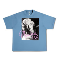 Pebble Blue monroe black and white pink handwriting t shirt Urban Heavy Tee - artisFamous