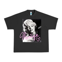 Pigment Black monroe black and white pink handwriting t shirt Urban Heavy Tee - artisFamous