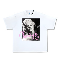 White monroe black and white pink handwriting t shirt Urban Heavy Tee - artisFamous