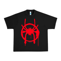 Black spiderverse miles symbol tag t shirt Urban Heavy Tee - artisFamous