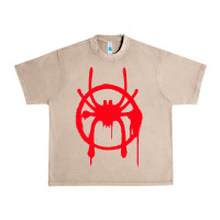 French Oak spiderverse miles symbol tag t shirt Urban Heavy Tee - artisFamous