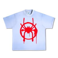 Grape Ice spiderverse miles symbol tag t shirt Urban Heavy Tee - artisFamous